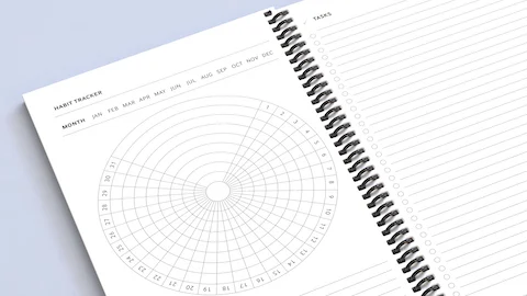 lulu 12 month weekly undated planner & habit tracker pdf downloads